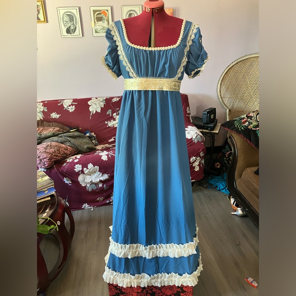 Regency ball gown.  Fits a 38 inch bust. Custom made.